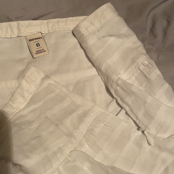 White Striped Lined Skirt Size 6 - Picture 6 of 8